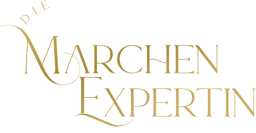 Logo "Die Märchen-Expertin" in Gold-weiß